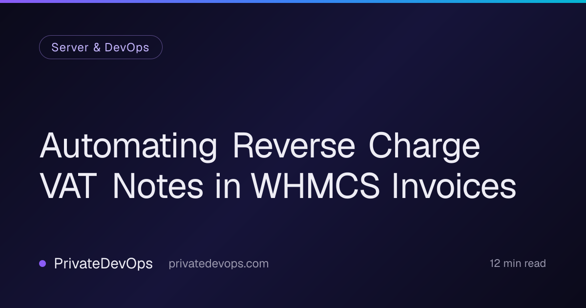 Automating Reverse Charge VAT Notes in