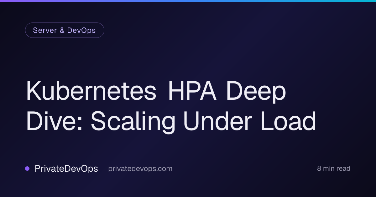 Kubernetes HPA Deep Dive: Scaling Under Load