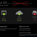 cloudflare 521 error - server not accessible
